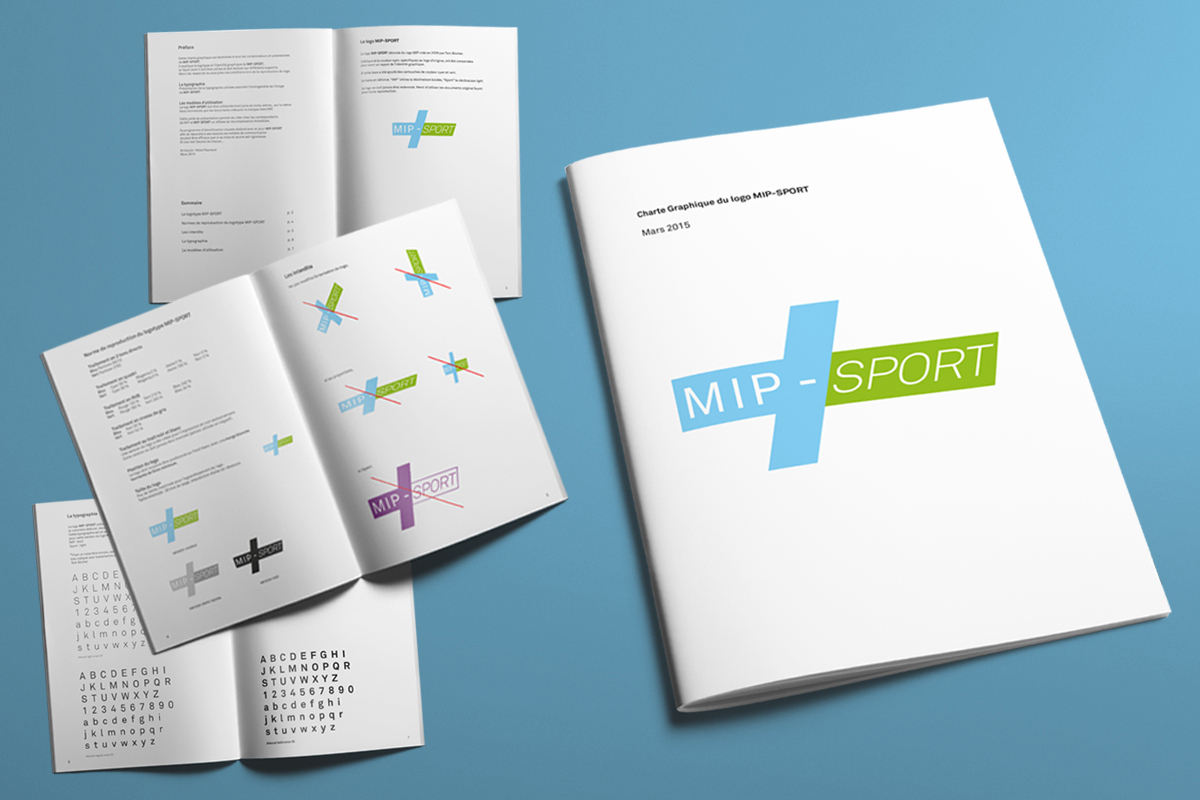 Charte graphique MIP SPORT Logo creation graphique